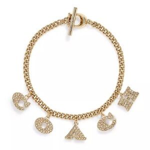 COACH PAVÉ CHARM BRACELET